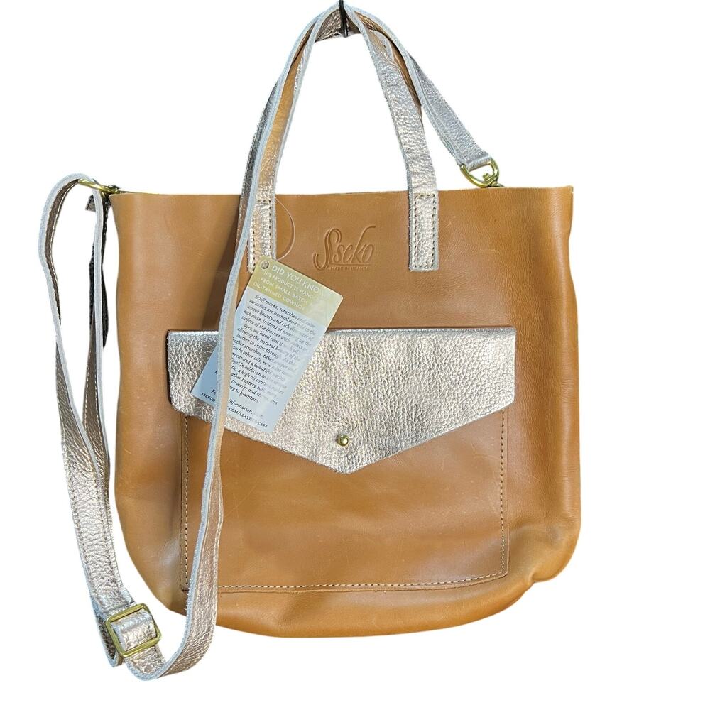 Sseko Handmade Leather Crossbody/Tote NWT